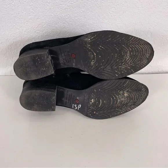 Blondo Black Leather Suede Ankle Booties - Picture 8 of 10